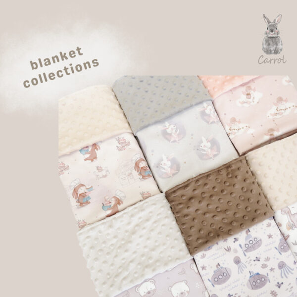 Carrol Baby Blanket Sub Marine - Baby Size - Polos - Hooded - Selimut Bayi - Gambar 5