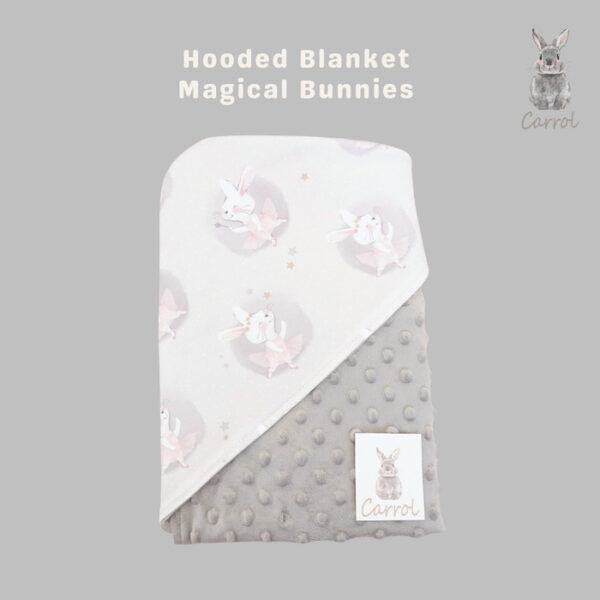 Carrol Baby Blanket Magical Bunny - Baby Size - Polos - Hooded - Selimut Bayi