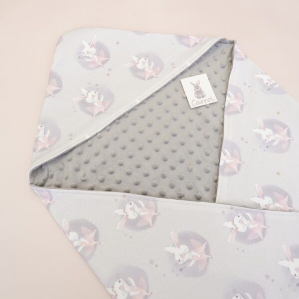 Carrol Baby Blanket Magical Bunny - Baby Size - Polos - Hooded - Selimut Bayi - Gambar 4