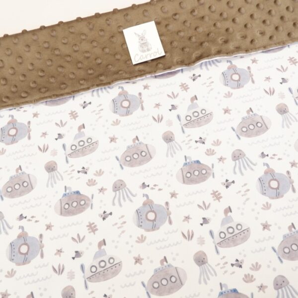 Carrol Baby Blanket Sub Marine - Baby Size - Polos - Hooded - Selimut Bayi - Gambar 4