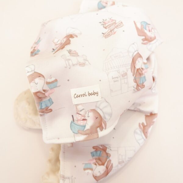 Carrol Baby Blanket Bakery Bunnies - Baby Size - Polos - Hooded - Selimut Bayi - Gambar 5