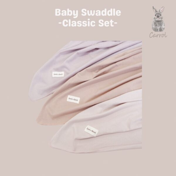 Carrol n Barrol Swaddle Classic Colors Set - Bedong Set Bayi