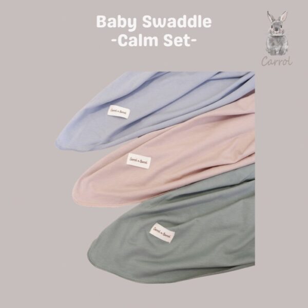 Carrol n Barrol Swaddle Calm Colors Set - Bedong Set Bayi