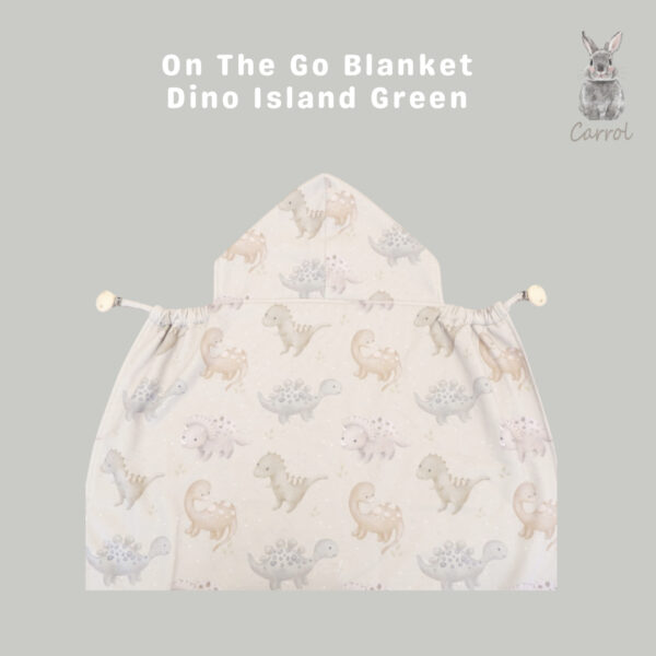 Carrol Baby On The Go Blanket Dino Island Green - Selimut On The Go Bayi - Gambar 2