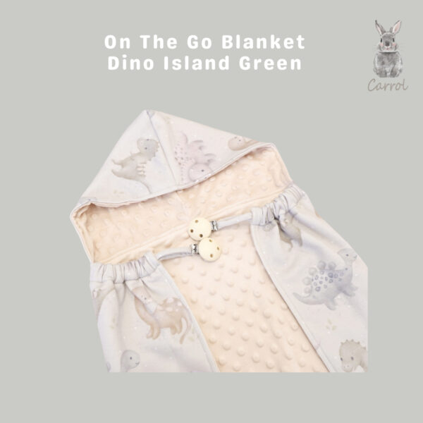 Carrol Baby On The Go Blanket Dino Island Green - Selimut On The Go Bayi