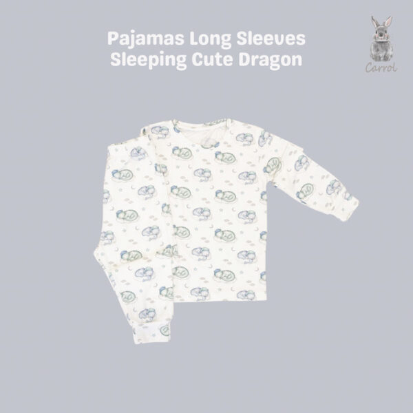 Carrol n Barrol Long Sleeve Pajamas - Piyama Anak - Piyama Tencel - Sleeping Animals Collections - Gambar 4