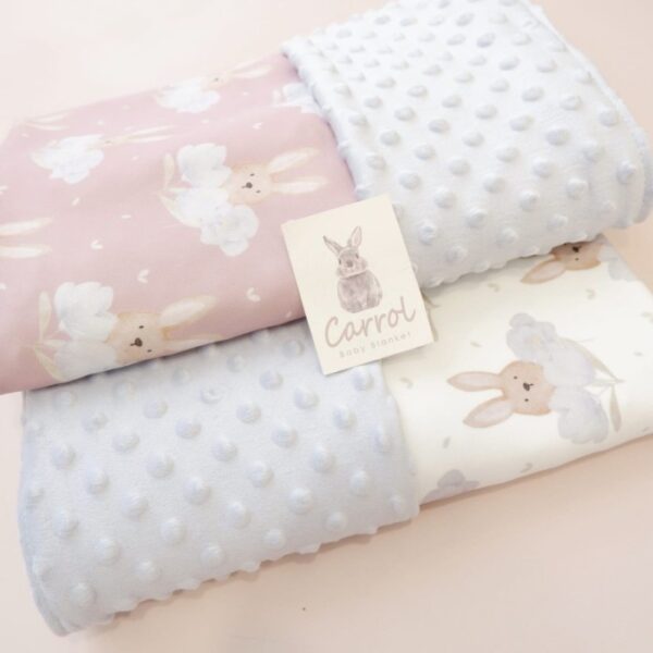 Carrol Baby Blanket Toodler Bunny Hiding In A Flower - Toodler Size Polos - Selimut Anak