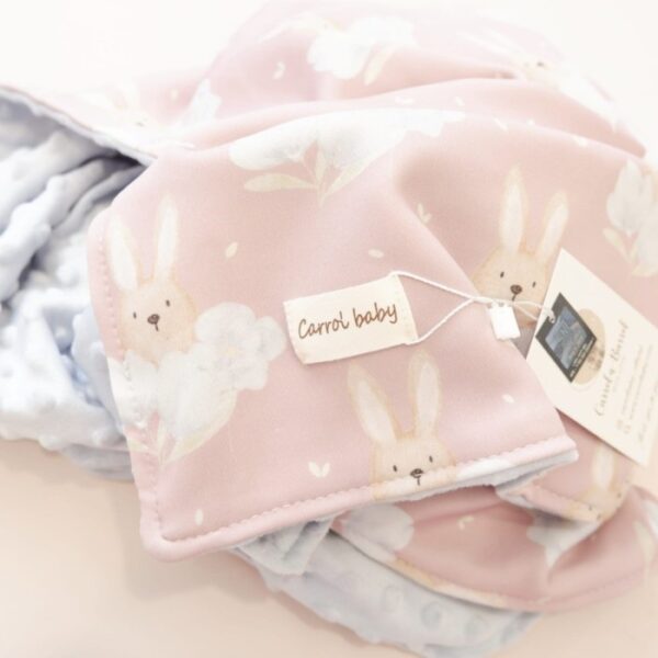 Carrol Baby Blanket Toodler Bunny Hiding In A Flower - Toodler Size Polos - Selimut Anak - Gambar 3