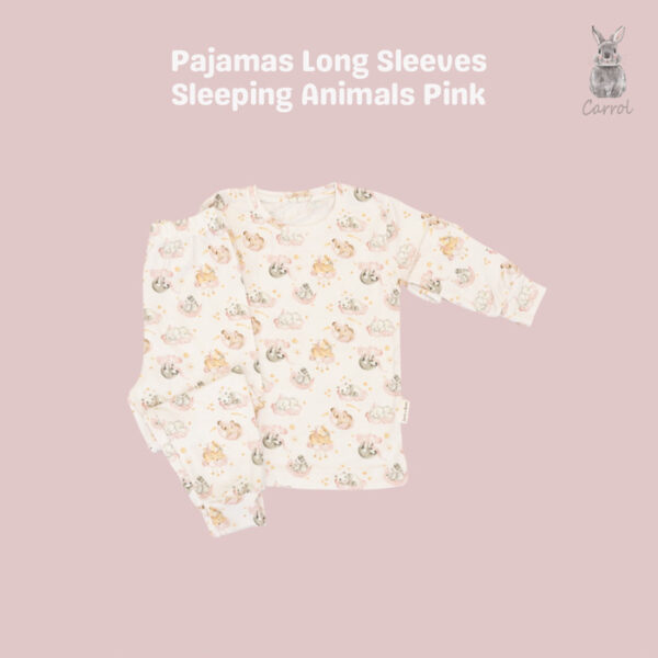 Carrol n Barrol Long Sleeve Pajamas - Piyama Anak - Piyama Tencel - Sleeping Animals Collections - Gambar 6