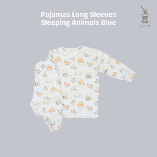 Carrol n Barrol Long Sleeve Pajamas - Piyama Anak - Piyama Tencel - Sleeping Animals Collections - Gambar 5