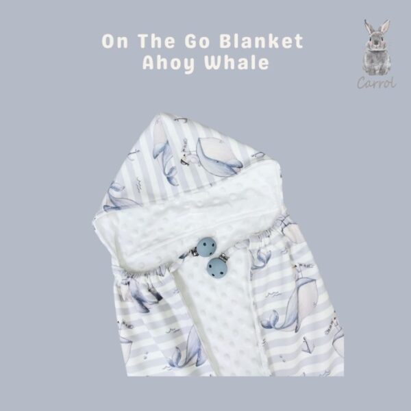 Carrol Baby On The Go Blanket Ahoy Whale - Selimut On The Go Bayi