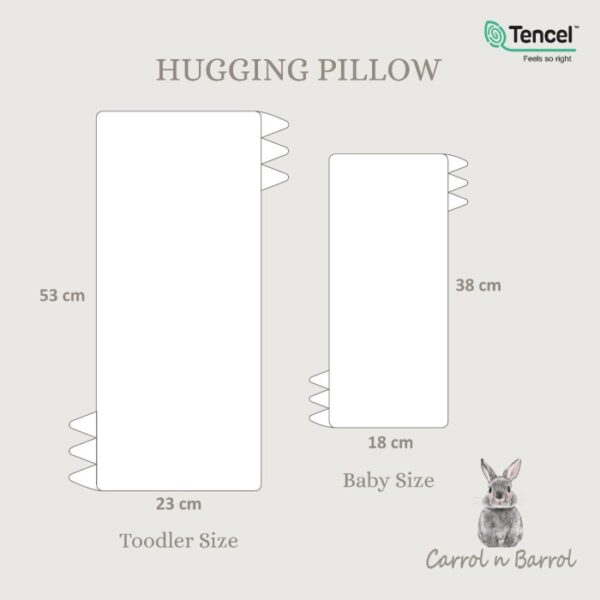 Carrol Baby Hugging Pillow Baby Size - Bantal Baby Tencel - Sleeping Animals Collections - Gambar 5