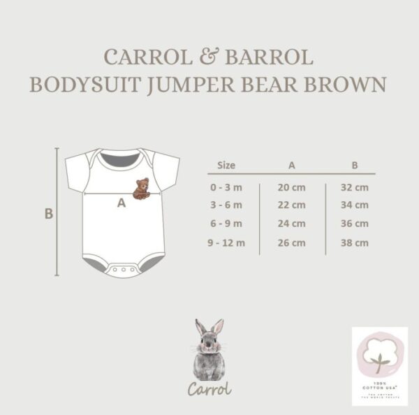 Carrol n Barrol Bear Bodysuit Jumper - Jumper Pastel Colors Collections Jumper Kodok Katun - Jumper Polos Bayi - Gambar 6