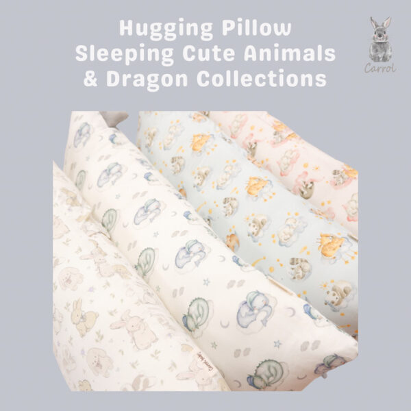 Carrol Baby Hugging Pillow Toodler Size - Bantal Toodler Tencel - Sleeping Animals Collections