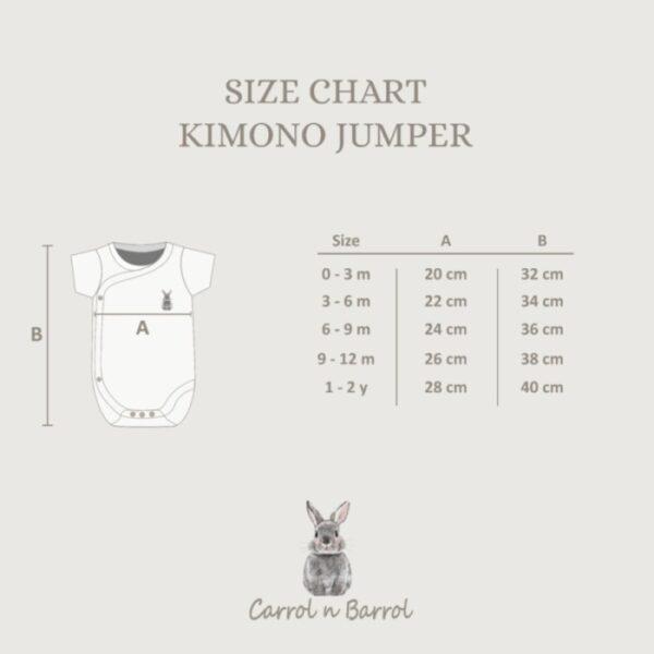 Carrol n Barrol Kimono Jumper Cotton Calm n Classic Colors Collections - Jumper Bayi Katun Pendek Warna Calm n Classic - Gambar 6