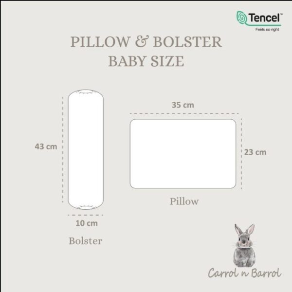 Carrol Baby Pillow & Bolster Baby Tencel - Bantal Guling Tencel Baby - Sleeping Animals Collections - Gambar 6