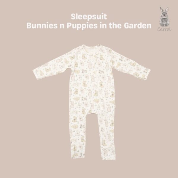 Carrol n Barrol Sleepsuit Tencel - Jumper Panjang Buka Tutup tangan kaki - Sleeping Animals Collections - Gambar 2