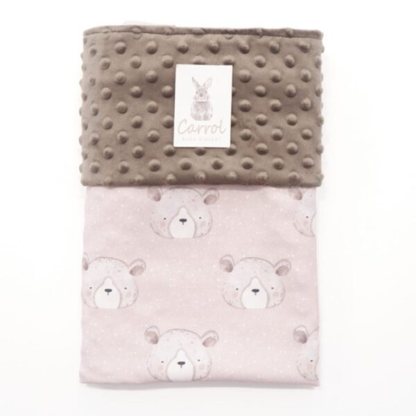 Carrol Baby Blanket Toodler Bear Blush Pink - Toodler Size Polos - Selimut Anak