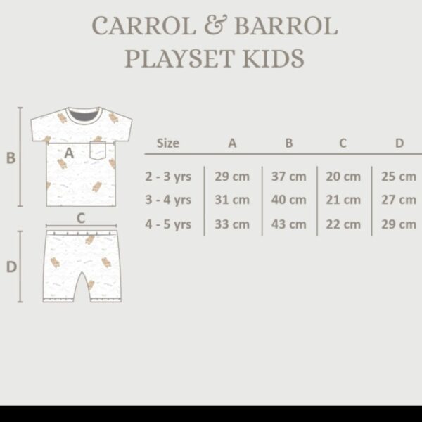 Carrol n Barrol Playset Kids Tencel - Setelan Anak - Sleeping Animals Collections - Gambar 6