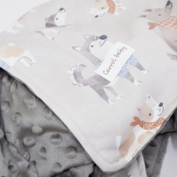 Carrol Baby On The Go Blanket Mix Dogs In Brown - Selimut On The Go Bayi - Gambar 4
