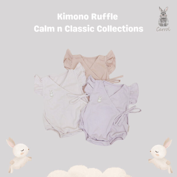 Carrol n Barrol Kimono Ruffle Jumper Cotton Calm n Classic Colors Collections - Jumper Ruffle Bayi - Berbahan Katun