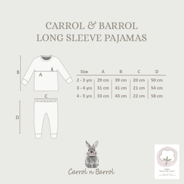 Carrol n Barrol Pajamas Set Calm n Classic Colors Collections - Piyama Anak Katun - Gambar 5