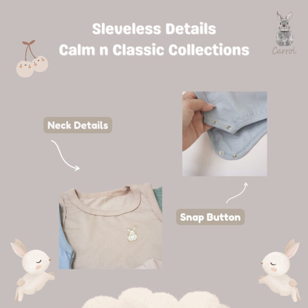 Carrol n Barrol Sleveless Jumper Plain Calm n Classic Colors Collections - Jumper Kutung Bayi - Berbahan Katun - Tanktop Jumper Bayi Katun - Gambar 3