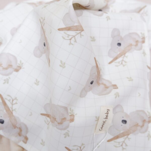 Carrol Baby Blanket Koala Gingham - Baby Blanket - Hooded Blanket - Selimut Bayi - Gambar 3