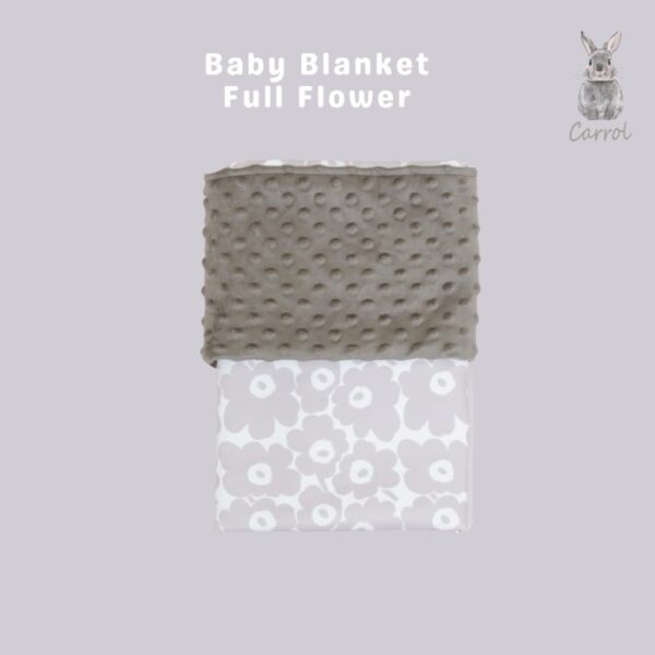 Carrol Baby Blanket Full Flowers - Baby Blanket - Hooded Blanket - Selimut Bayi