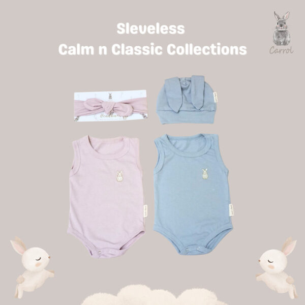 Carrol n Barrol Sleveless Jumper Plain Calm n Classic Colors Collections - Jumper Kutung Bayi - Berbahan Katun - Tanktop Jumper Bayi Katun - Gambar 2