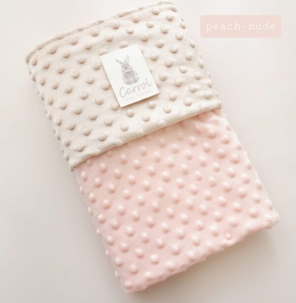 Carrol Baby Double Sided Blanket Toodler - Peach Nude - Selimut Anak - Gambar 3