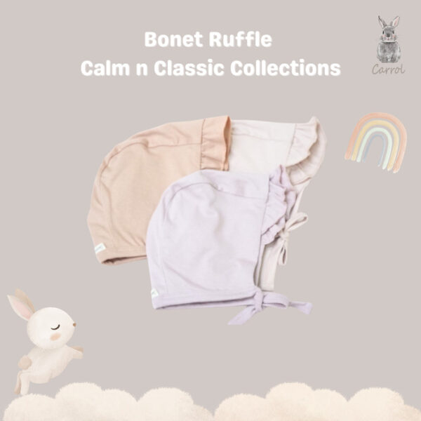 Carrol n Barrol Bonet Ruffle Cotton Classic Colors Collections - Topi Ruffle Bayi Katun