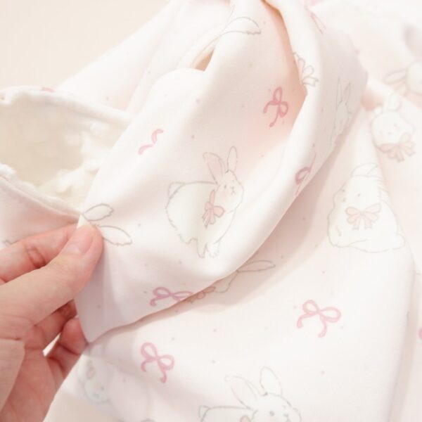 Carrol Baby Blanket Polkadot Bunny Pink - Baby Blanket - Hooded Blanket - Selimut Bayi - Gambar 3