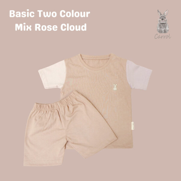 Carrol n Barrol Basic Set Two Colors Calm n Classic Colors Collections - Setelan Pendek Anak Katun - Gambar 5