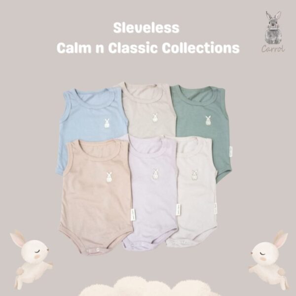 Carrol n Barrol Sleveless Jumper Plain Calm n Classic Colors Collections - Jumper Kutung Bayi - Berbahan Katun - Tanktop Jumper Bayi Katun