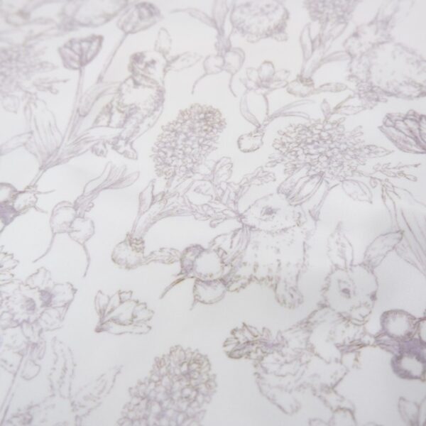 Carrol Baby Waterproof Bunny Floral Grey - Perlak Bayi - Gambar 4