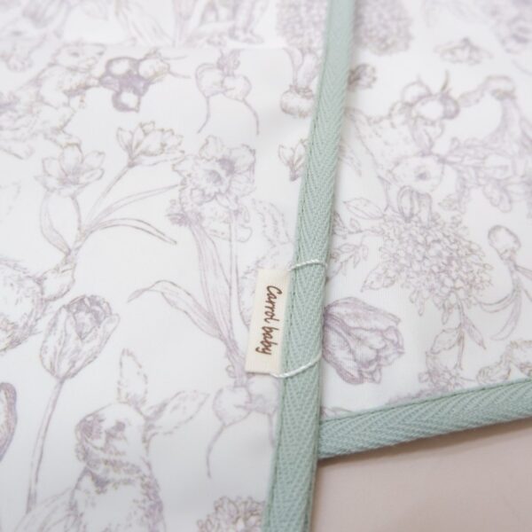 Carrol Baby Waterproof Bunny Floral Grey - Perlak Bayi - Gambar 2