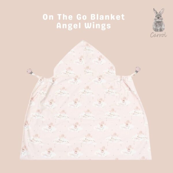 Carrol Baby On The Go Blanket Angels Wings - Selimut On The Go Bayi - Gambar 2