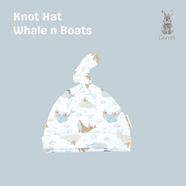 Carrol n Barrol Knot Hat Penguin Collections - Topi Bayi Knot Motif Lucu - Topi Cotton - Gambar 2