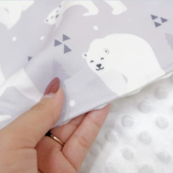 Carrol Baby On The Go Blanket Polar Bear Grey - Selimut On The Go Bayi - Gambar 3