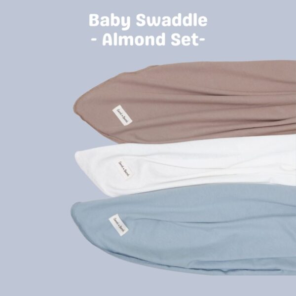 Carrol n Barrol Swaddle Almond Set Colors - Bedong Set Bayi