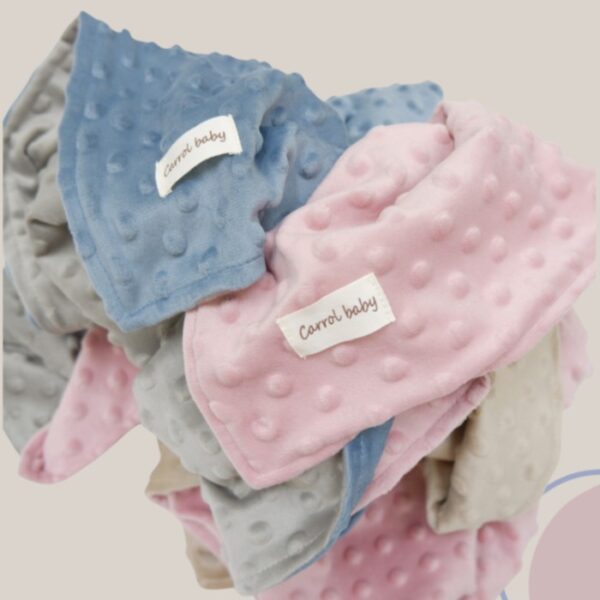 Carrol Baby Double Sided Toodler Blanket Dusty Pink Almond - Blanket Toodler - Selimut Anak - Gambar 3