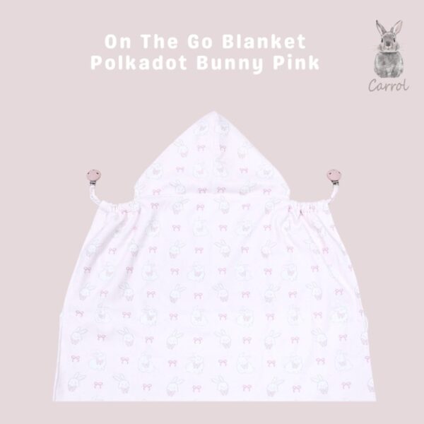Carrol Baby On The Go Blanket Polkadot Bunny Pink - Selimut On The Go Bayi - Gambar 2