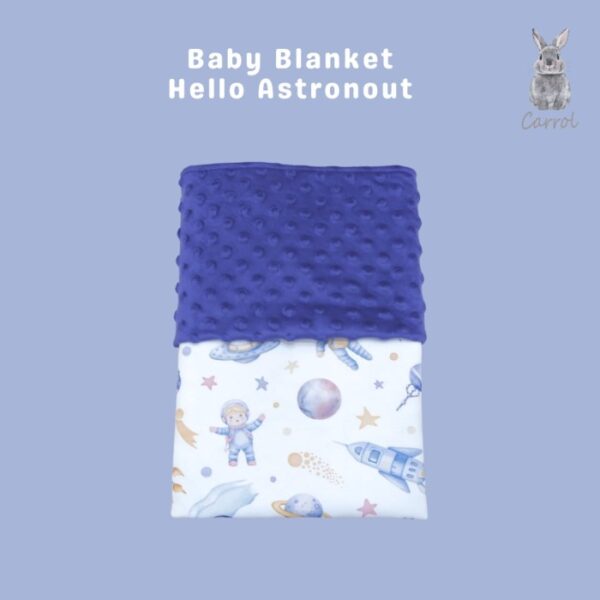 Carrol Baby Blanket Hello Astronaut - Baby Blanket - Hooded Blanket - Selimut Bayi