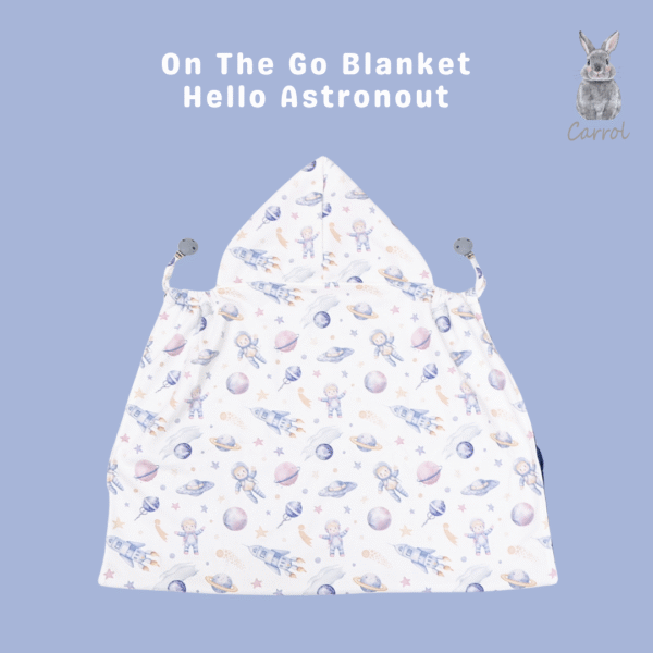 Carrol Baby On The Go Blanket Hello Astronaut - Selimut On The Go Bayi - Gambar 3