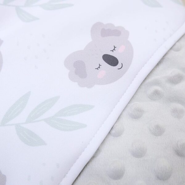 Carrol Baby Blanket White Leaf Koala - Baby Blanket - Hooded Blanket - Selimut Bayi - Gambar 3