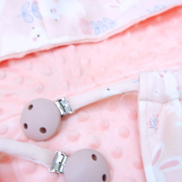 Carrol Baby On The Go Blanket Cute Rabbit Peach - Selimut On The Go Bayi - Gambar 3