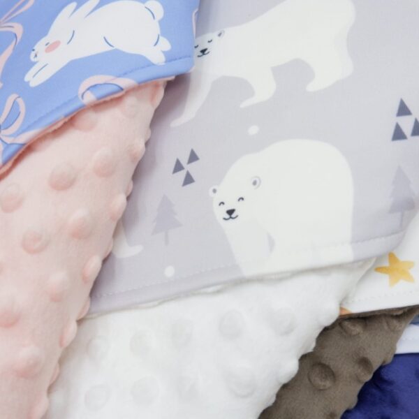 Carrol Baby Blanket Bunny Ribbon Blue - Baby Blanket - Hooded Blanket - Selimut Bayi - Gambar 7