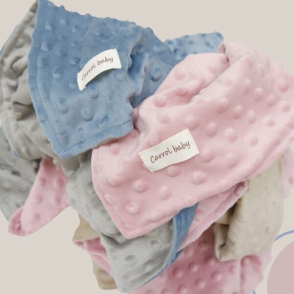 Carrol Baby Double Sided Toodler Blanket Teal Blue Grey Cloud - Blanket Toodler - Selimut Anak - Gambar 3