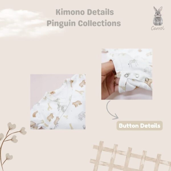 Carrol n Barrol Kimono Jumper Penguin Collections - Jumper Bayi Katun Lucu - Jumper Motif Lucu - Gambar 2